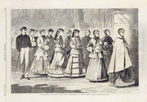 The morning walk, young ladies school promenading the avenue. by Winslow Homer