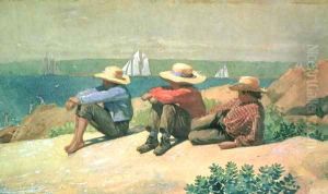 On the Beach 1875 by Winslow Homer