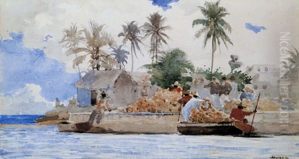 Sponge Fishermen, Bahamas - view 1