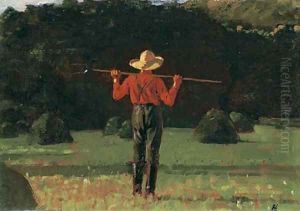 Farmer with a Pitchfork by Winslow Homer