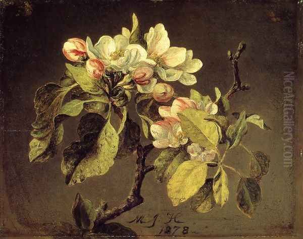 A Branch Of Apple Blossoms And Buds - view 1