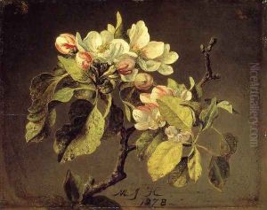A Branch Of Apple Blossoms And Buds by Martin Johnson Heade