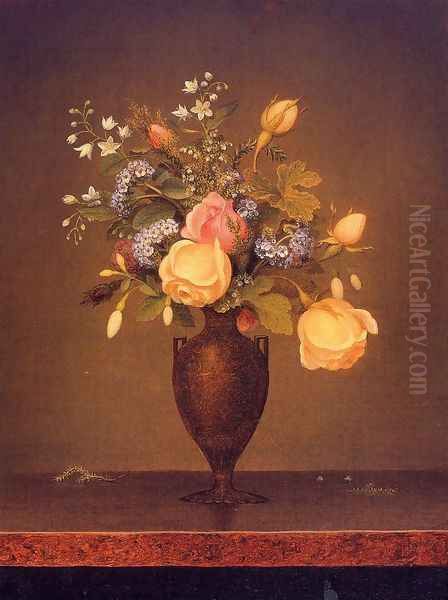 Wildflowers In A Brown Vase - view 1