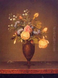 Wildflowers In A Brown Vase