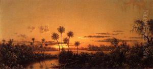 Florida River Scene by Martin Johnson Heade