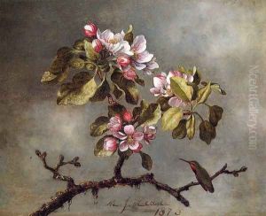 Apple Blossoms And Hummingbird2 by Martin Johnson Heade
