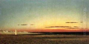Marsh Scene At Dusk by Martin Johnson Heade