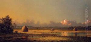 Hayfields A Clear Day by Martin Johnson Heade