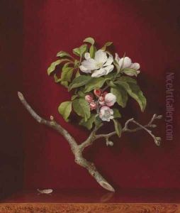 Apple Blossoms in a Corner by Martin Johnson Heade