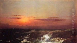 Sunset At Sea by Martin Johnson Heade
