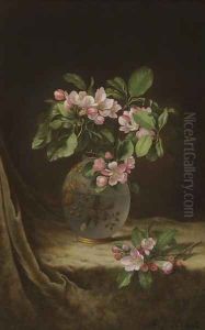 Apple Blossoms in an Opalescent Vase by Martin Johnson Heade