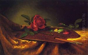 Roses On A Palette by Martin Johnson Heade
