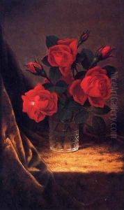 Jaqueminot Roses 2 by Martin Johnson Heade