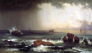 Hazy Sunrise At Sea by Martin Johnson Heade