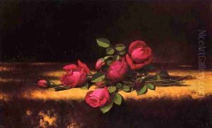 Jaqueminot Roses by Martin Johnson Heade