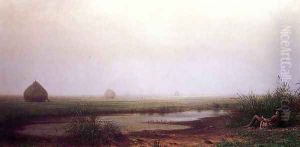 Marsh With A Hunter