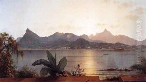Sunset Harbor At Rio by Martin Johnson Heade