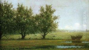 Landscape With Hay Wagon by Martin Johnson Heade