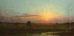 Sunset Over The Marsh by Martin Johnson Heade