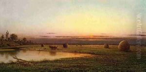 Sunset On The Rowley Marshes by Martin Johnson Heade