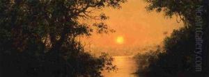 Sunset (also known as Jungle Scene) by Martin Johnson Heade
