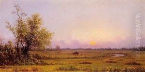Sunset Marsh (also known as Sinking Sun) by Martin Johnson Heade