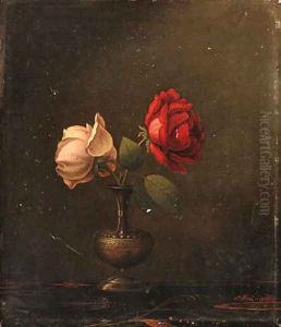 Still Life with Red and Pink Roses by Martin Johnson Heade