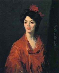 Spanish Woman In A Red Shawl