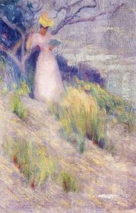 Landscape With Figure In Pink by Robert Henri