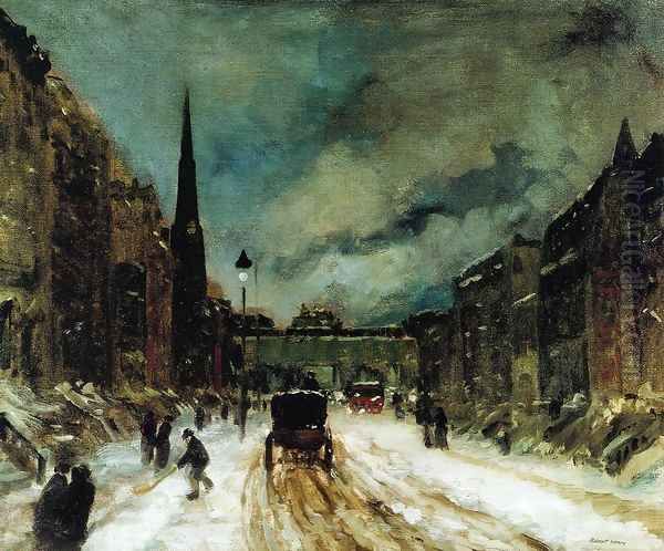 Street Scene With Snow - view 1