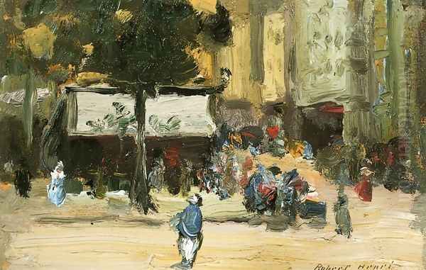 Street Corner In Paris by Robert Henri