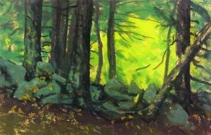 The Stone Wall With Woods