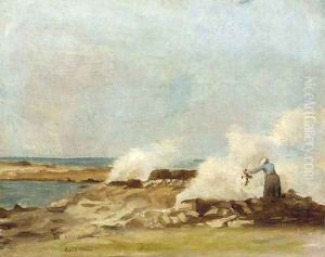 Burning Leaves, Concarneau by Robert Henri