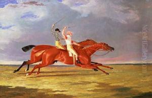 'Acteon' beating 'Memnon' in the Great Subscription Purse at York, August 1826 by John Frederick Herring Snr