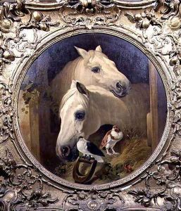 Horses by a Stable Door