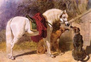 The Squires Pets Arabian & Scottish Deerhounds by John Frederick Herring Snr