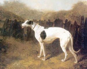 Greyhound by a Fence by John Frederick Herring Snr