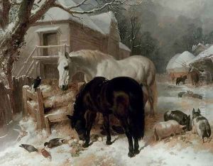 Farmyard Scene by John Frederick Herring Snr