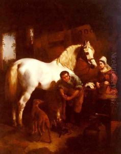 The Village Blacksmith by John Frederick Herring Snr