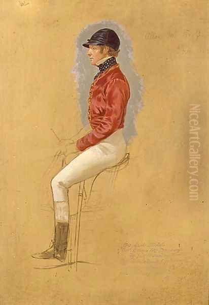 Portrait sketch of Mr Allen McDonough for 'Steeple Chase Cracks', 1846 - view 1