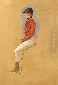Portrait sketch of Mr Allen McDonough for 'Steeple Chase Cracks', 1846 by John Frederick Herring Snr