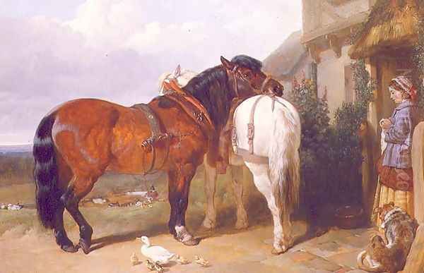 Carthorses by a Cottage Door, 1854 - view 1