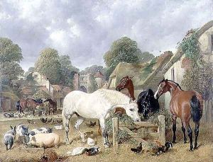 Horses in a Paddock, 1852