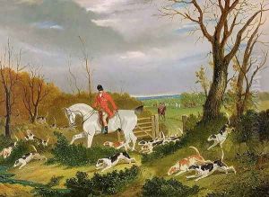 The Suffolk Hunt - Going to Cover near Herringswell by John Frederick Herring Snr