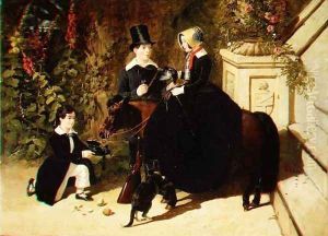 The Shooting Party, 1847 by John Frederick Herring Snr