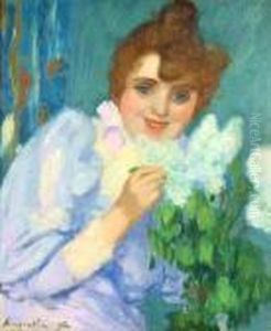 Femme Aux Lilas