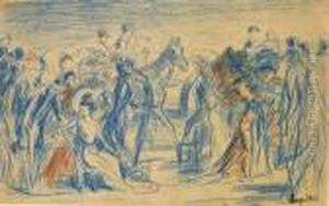 Les Elegantes Aux Courses by Louis Anquetin