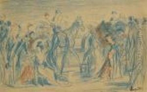 Les Elegantes Au Champ De Courses by Louis Anquetin
