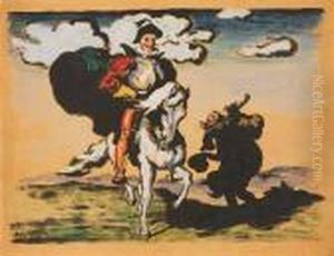 Don Quichotte Et Sancho Panca by Louis Anquetin