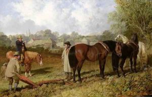 Morning: Preparing to Plough, 1848 by John Frederick Herring Snr